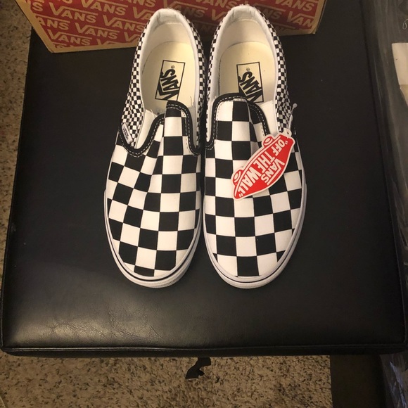mixed checkerboard vans womens